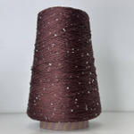 LINETTE PAILLETES - 80% лен, 20% п/а, микропайетки 2мм, ; 450м\100гр; цвет: «шоколад с нотками бордо», пайетки серебро