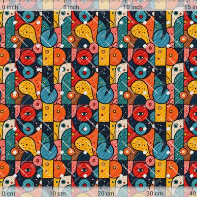 Пэчворк паттерн в стиле Пикассо by RamArt 1111 DPI