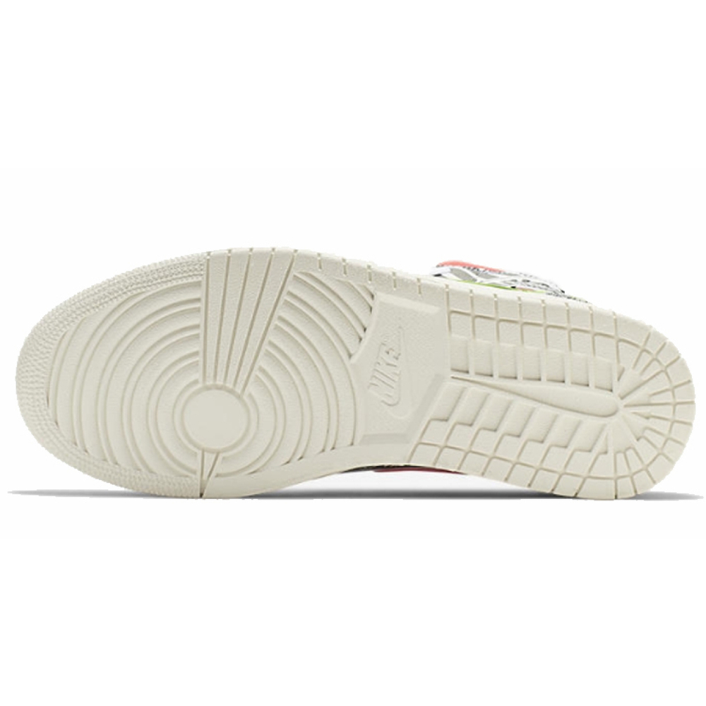 Кроссовки Air Jordan 1 Mid Over-Print Logos