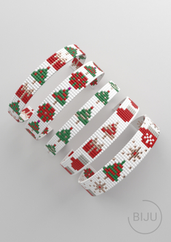 Схема LOOM, Схема браслета на станке, узор из Miyuki Delica 11/0, файл PDF, №454L