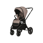 Детская универсальная коляска Adamex Spark 2в1 - Latte Velvet (Бежевая ткань, черная рама)