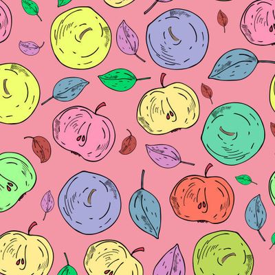 разноцветные яблоки