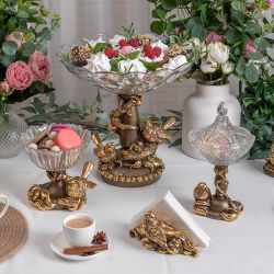 Сахарница стеклянная с крышкой Зарничка Свитти Бронза