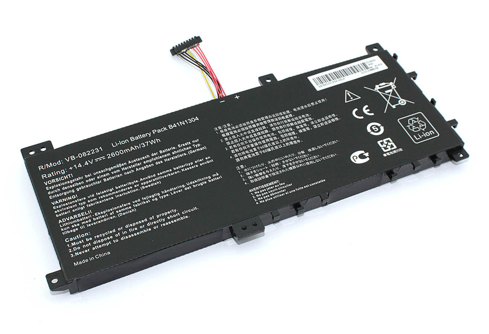Аккумуляторная батарея для ноутбука Asus V451 (B41N1304) 14.4V 2600mAh OEM