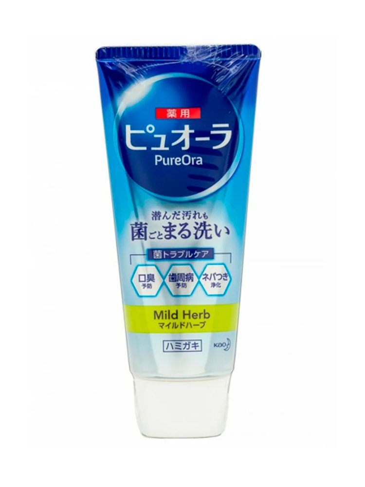 Зубная паста Kao Japan PURE ORAL Toothpaste (Standing Tube) Mild Herb 115g