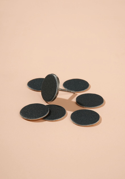 Сменные файлы - диски для педикюра, чёрные, на вспененной основе L 25 mm