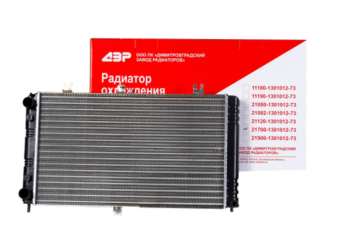 Радиатор охлаждения ВАЗ 2170 Приора алюминий инжектор ДЗР