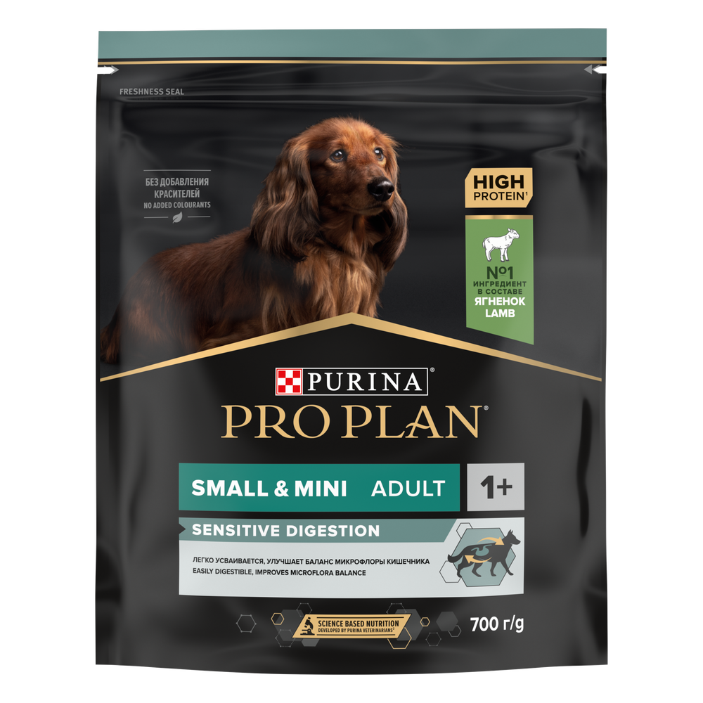 Pro plan корм сухой для взрослых собак мелких пород с ягненком