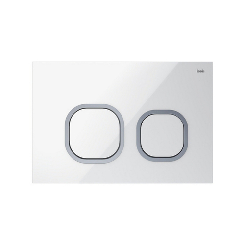 Клавиша смыва из стекла  IDDIS Uniglass 001 UNG01WCi77 универсальная БЕЛОЕ стекло