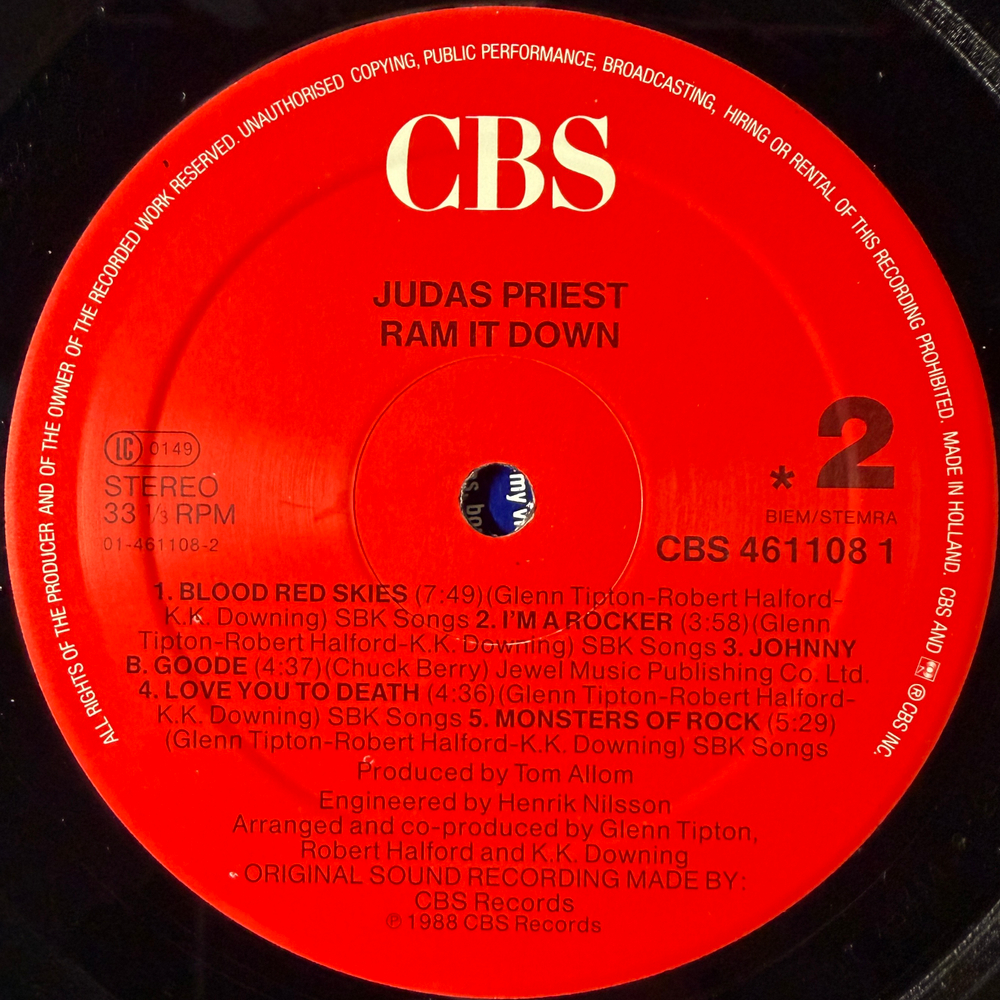Judas Priest - Ram It Down (Голландия 1988г.)