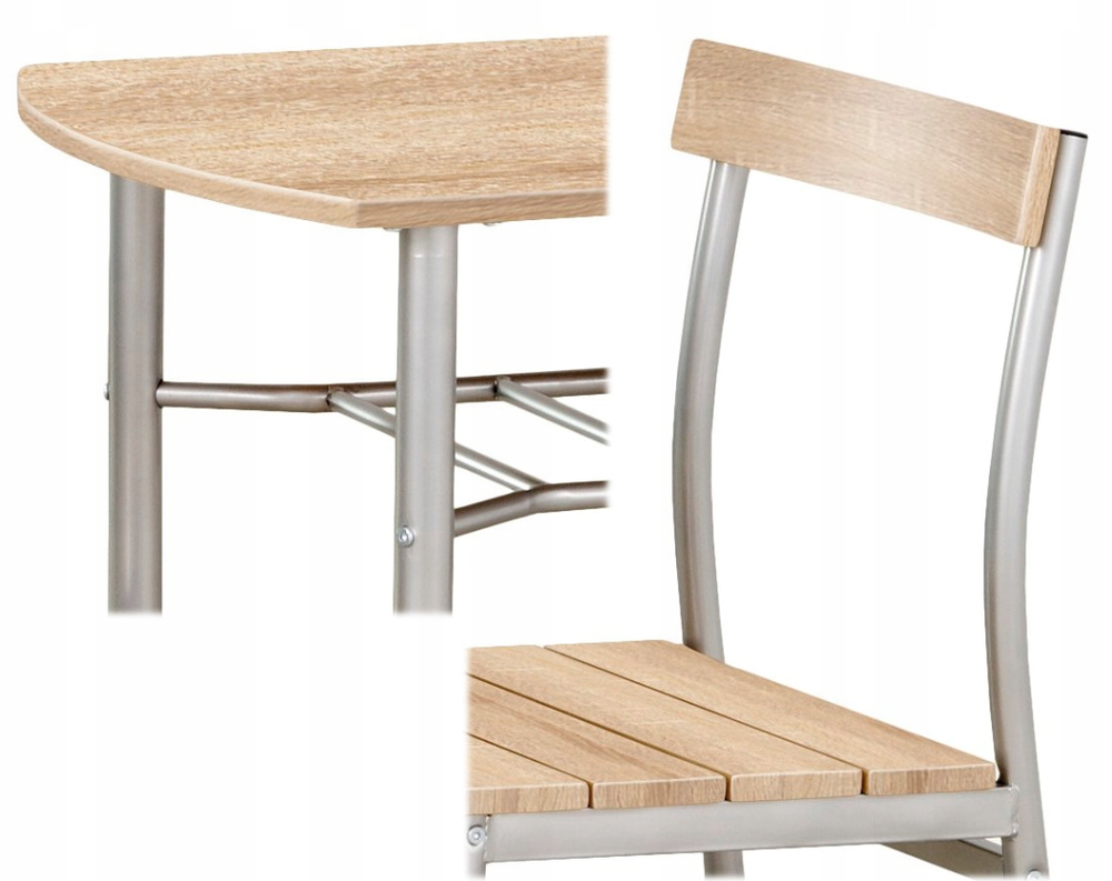 Комплект столовой мебели Halmar LANCE (стол + 2 стула, дуб сонома)