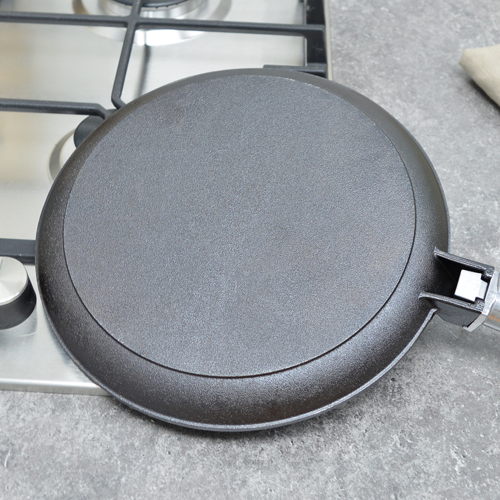 Блинница 24см чугунная со съемной ручкой, тм Гардарика