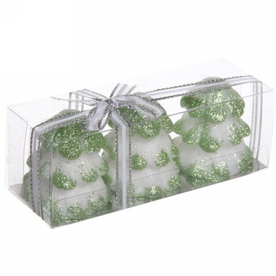 Свечи новогодние «Маленькая елочка» 5,2 см (набор 3 шт), зеленый