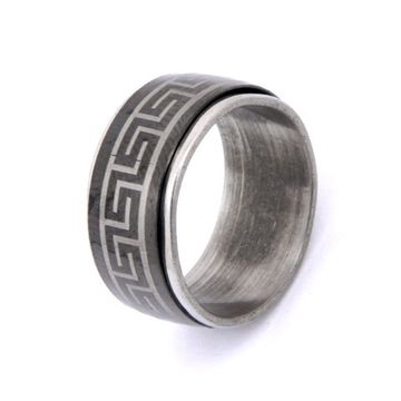 Кольцо стальное (193) "Узор"