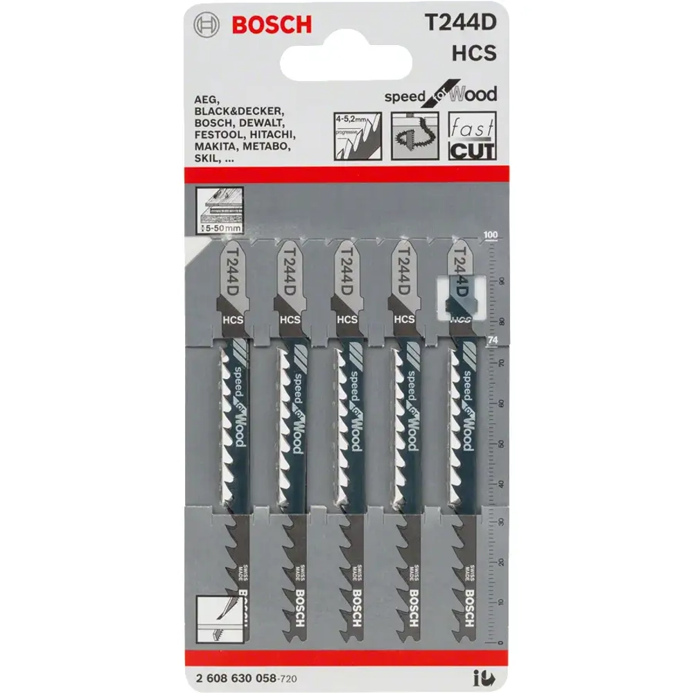 Пильное полотно по дереву T 244 D BOSCH 2608630058