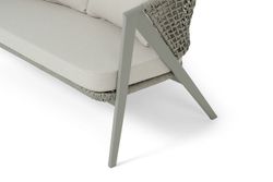 "Амстердам" диван из искусственного ротанга двухместный, цвет серый