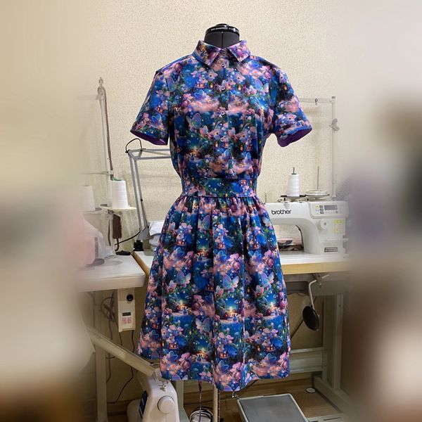 ЛЕС ФЭНТЕЗИ ФИАЛКА, 100% хлопок Handmade Fabrics 6