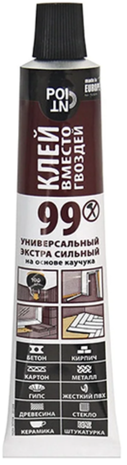 Клей вместо гвоздей Point 99, экстра сильный (шоу-бокс) 80мл/10шт