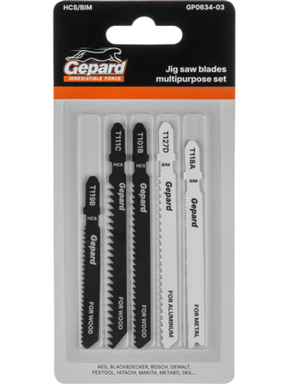 Набор пилок лобз. универсальный 5шт. GEPARD (GP0634-03)