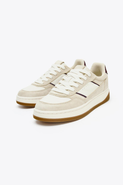 ZARA КОМБИНИРОВАННЫЕ КРОССОВКИ, ЭКРЮ