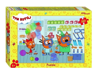 Пазл 260эл. "Три кота. Новые истории" (АО "СТС") (Степ Пазл)