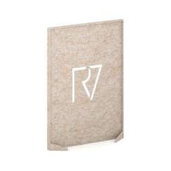 AcustiX Напольная прямая перегородка с фигурными вырезами VE.NPPF-120.14 Крем-брюле 1200*400*1400