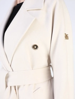 Пальто демисезонное длинное с поясом