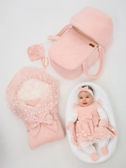 Конверт на выписку с переноской новорождённому зимний