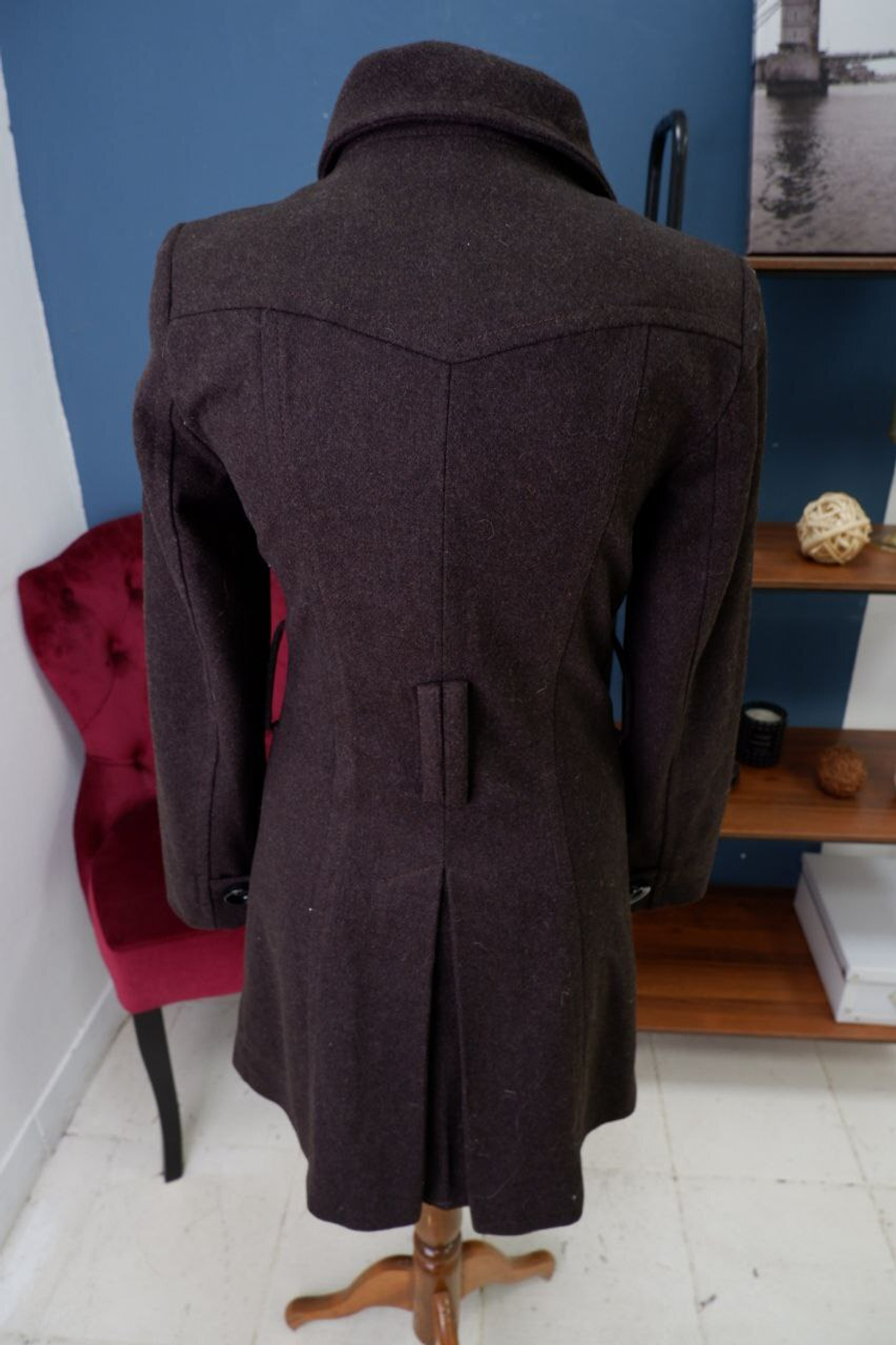 Пальто Zara с шерстью 44 размер