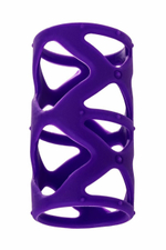 Фиолетовая насадка-сетка на пенис - 7,5 см. (Цвет: фиолетовый)