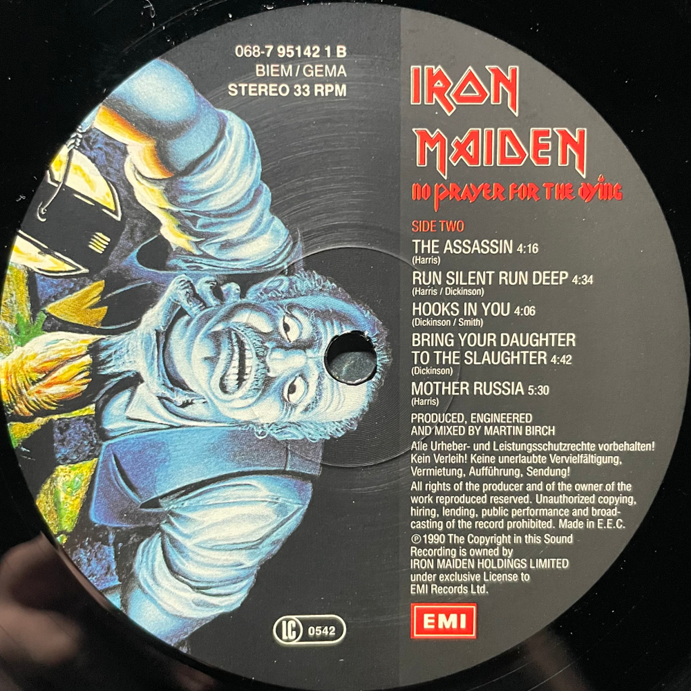 Iron Maiden ‎– No Prayer For The Dying (Европа 1990г.)