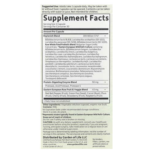 Garden of Life, RAW Probiotics, Ultimate Care, длительного хранения, 30 вегетарианских капсул