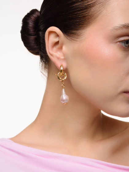 Серьги "Drop Pearl" Gold