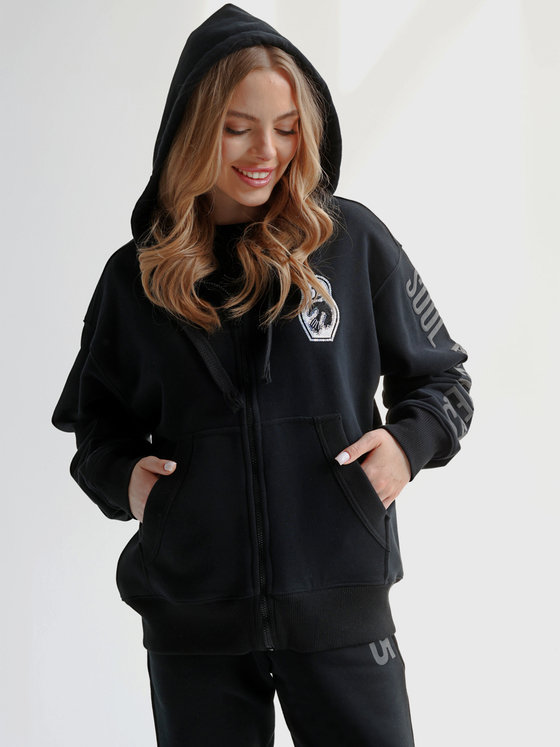 ХУДИ МАТРЁШКА БРОШЬ ЧЁРНЫЙ