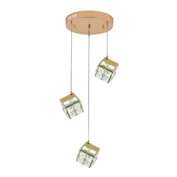 Подвесная светодиодная люстра Indigo Radioso 12048/3P Gold V000134L