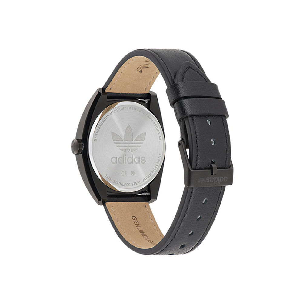 Adidas Originals Wrist Watch Quartz Movement Leather Strap Black Dial Unisex 50m Water Resistant