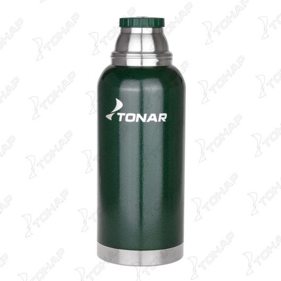 Термос (HS.TM-057-G) 1000ML с ситечком зеленый (2 крышки-кружки) TONAR