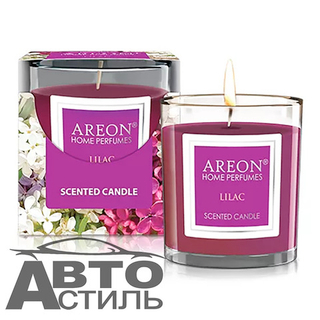 Ароматизатор Свеча ароматическая AREON scented candles 120гр - lilak/сирень