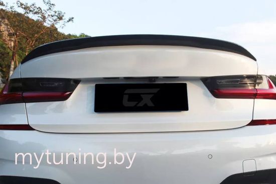 Спойлер глянцево - черный V.3 для BMW 3 G20 2018+ Sedan