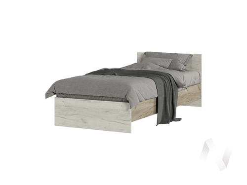 Кровать КР 555 Спальня Басса (дуб крафт серый/дуб крафт белый)