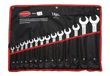 Набор ключей комбинированных с профилем ''Super Drive'' 12гр.,14пр. (10-19, 21, 22, 30, 32мм), на полотне RockForce##Rock FORCE RF-5141SD