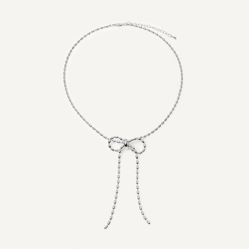 Колье Драгоценный Бант – Серебро