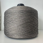 LINETTE PAILLETES - 80% лен, 20% п/а, микропайетки 2мм, ; 450м\100гр; цвет: серый тауп, пайетки серебро