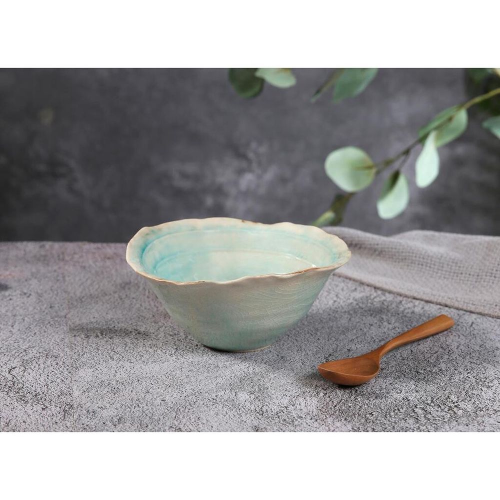 Салатник 450 мл 17*16,5 см h7,5 см Sea Blue Flower Frutti di Mare P.L. [1]