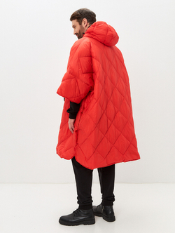 Утеплённое пончо 3 в 1 Shikotan red unisex
