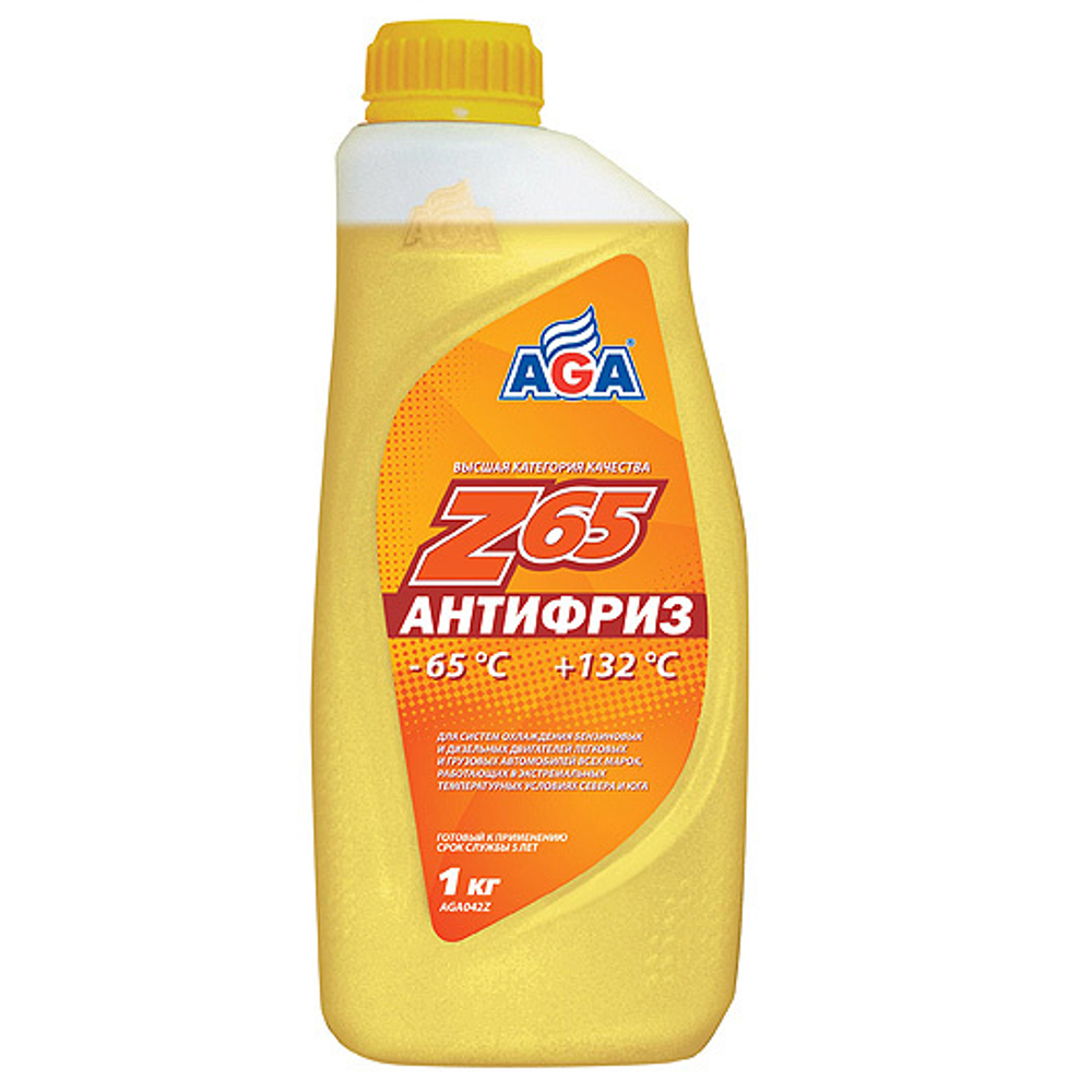 Антифриз AGA желтый (-65/+132) готовый 1 кг