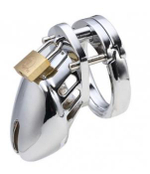 Серебристый пояс верности Vandersex с замочком (Цвет: серебристый)