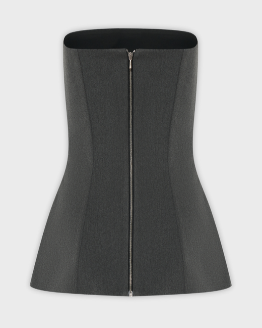 Корсетный топ из костюмной ткани