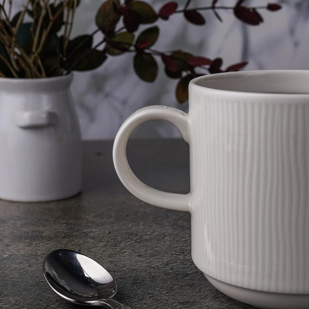 Кружка 370 мл белая d 8,5 см h9,1 см Neo Silk Stackable Noble [6]