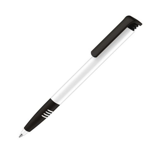 Ручка шариковая Super Hit Polished Basic SG. Белый/чёрный